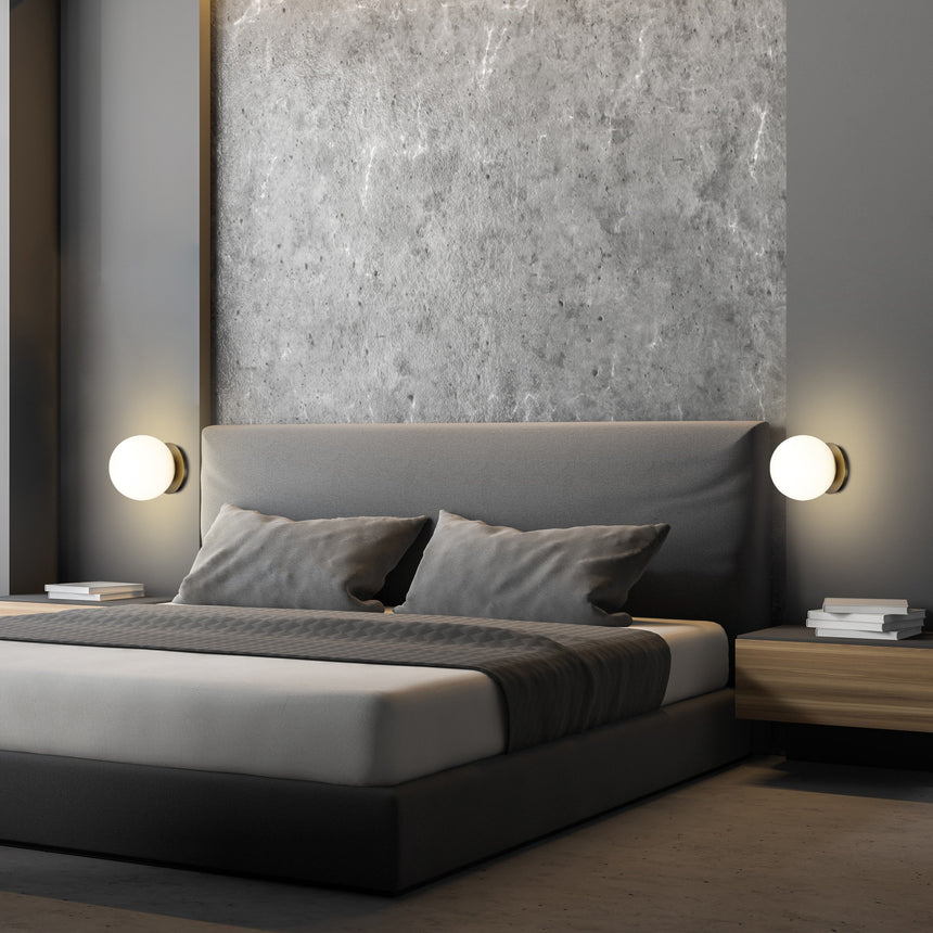 ACB Parma Wall Lamp 16/3946-15 IP Opal/Old Matte Gold, LED E27 15W, I IP44, (E27 max. Ø45 mm) A3946080O