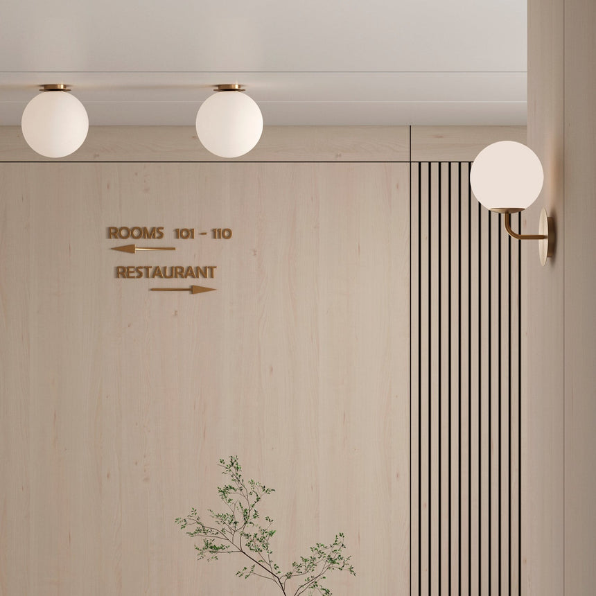 ACB Parma Aplique baño oro viejo mate opal LED E27 15W A3946180O