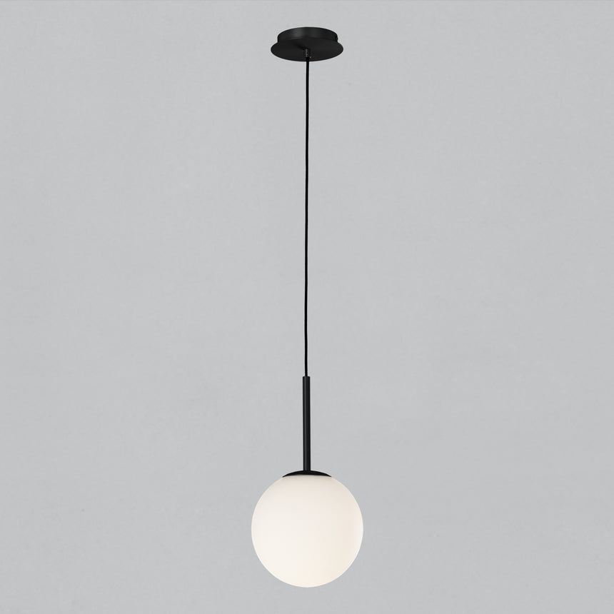 ACB Parma Lámpara de techo colgante Negro Mate/Opal E27 15W IP44 C3946080N