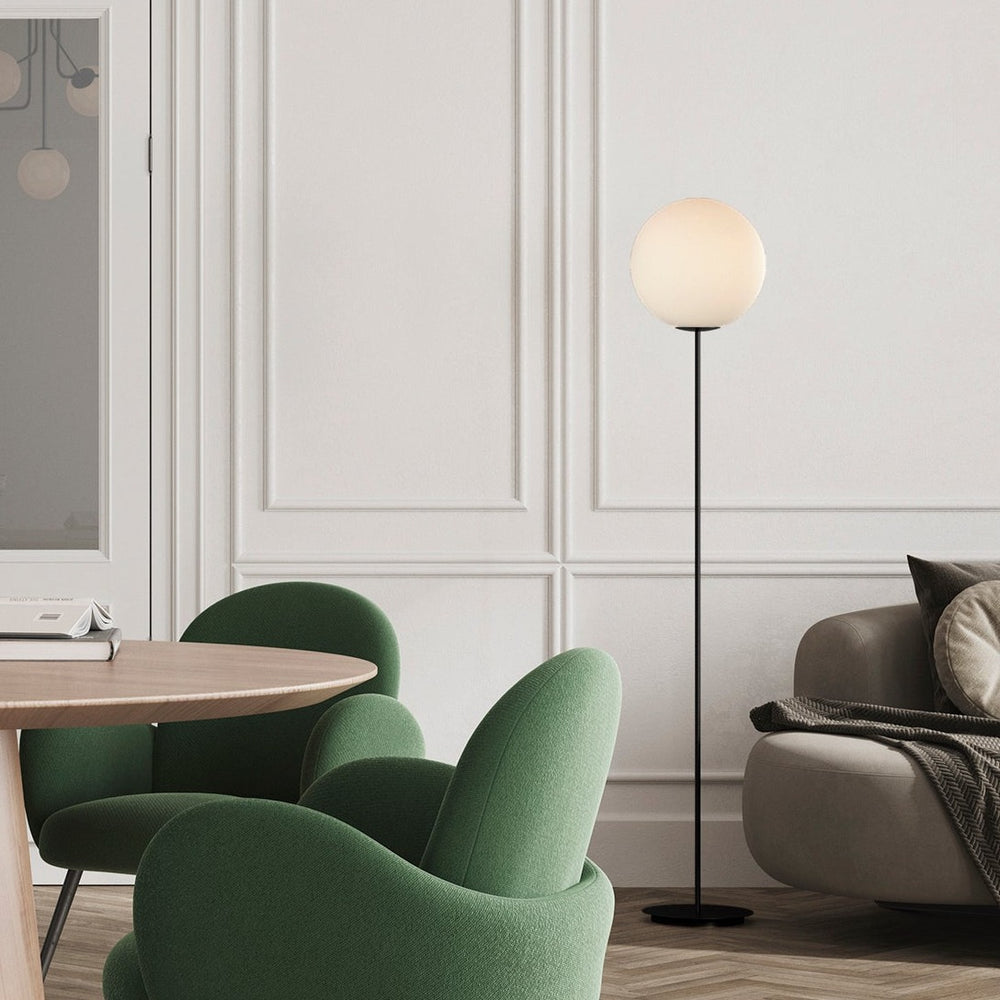 ACB Parma Floor Lamp Matt Black/Opal LED E27 I H3946180N