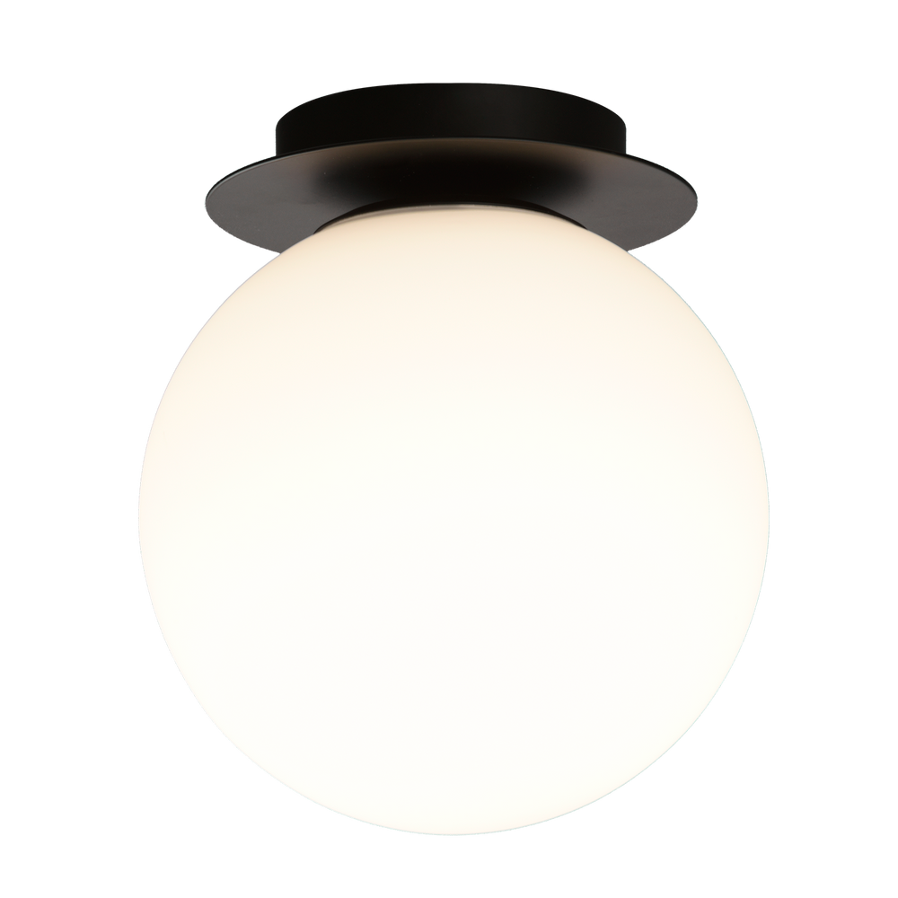 ACB Parma Plafón 3946/18 IP Opal/Negro Mate, LED E27 15W, I IP44, (E27 max. Ø45 mm) P3946080N