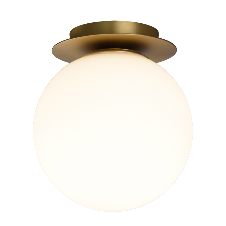 ACB Parma Plafón baño opal oro viejo mate LED E27 15W IP44 P3946080O