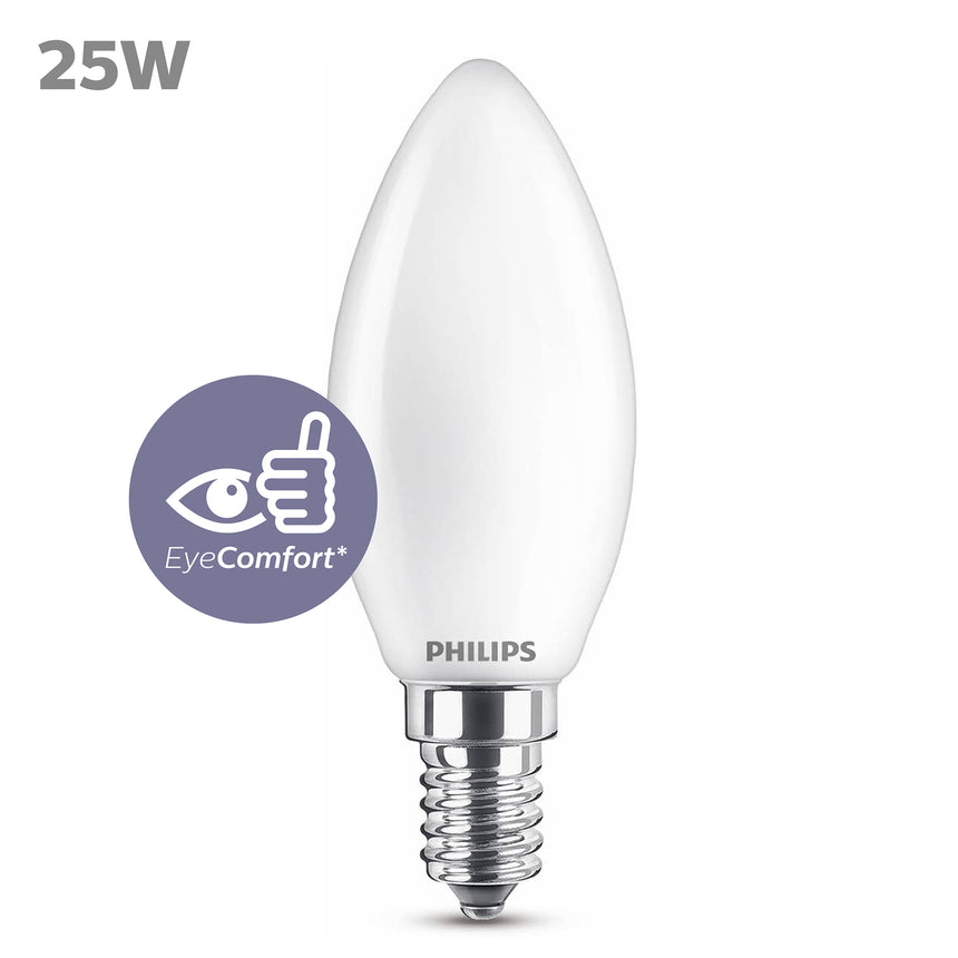 Bombilla LED Vela Philips mate B35 2,2W E14 250lm 762636 - vista alternativa