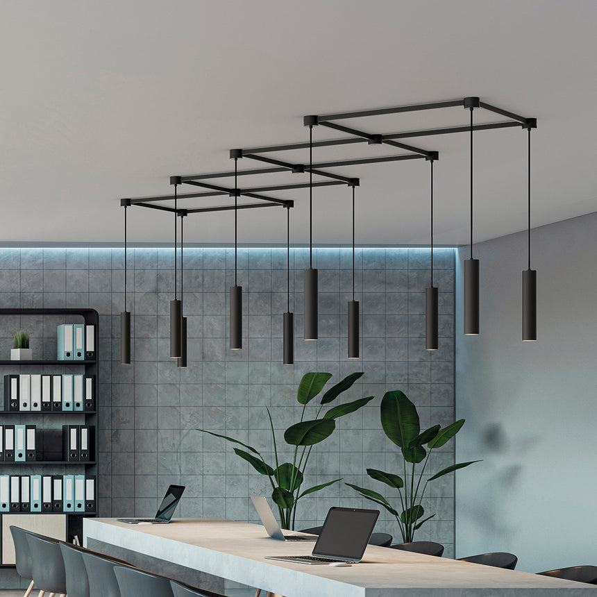 ACB Pipe Lámpara de techo colgante Negro Texturado, LED COB 12W 3000K C3986000N