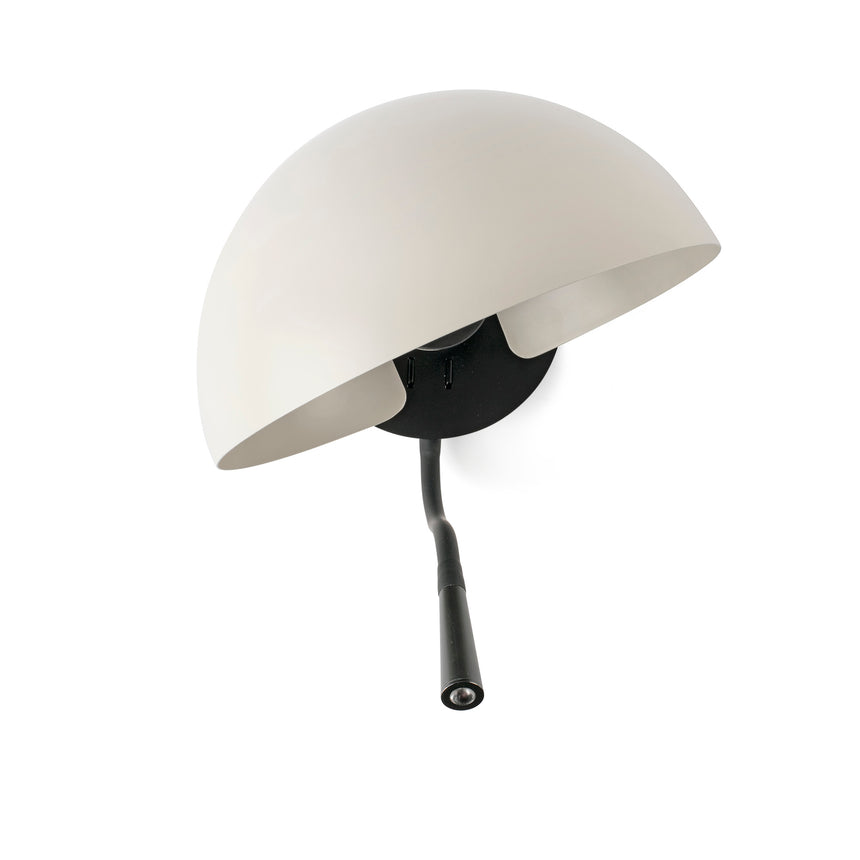 Faro DOMINICA Lámpara aplique beige con lector 20032-122