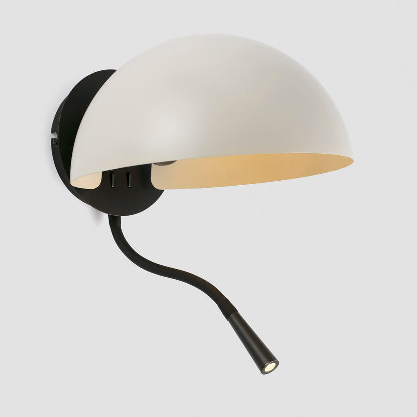 Faro DOMINICA Lámpara aplique beige con lector 20032-122