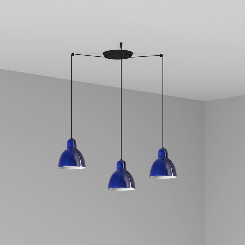 Faro Venice 3-light Cobalt Blue Pendant Light 64255-115-3L