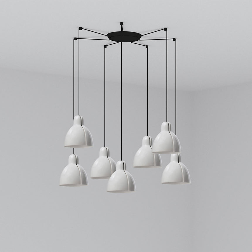Faro Venice 7-light white pendant lamp 64255-111-7L