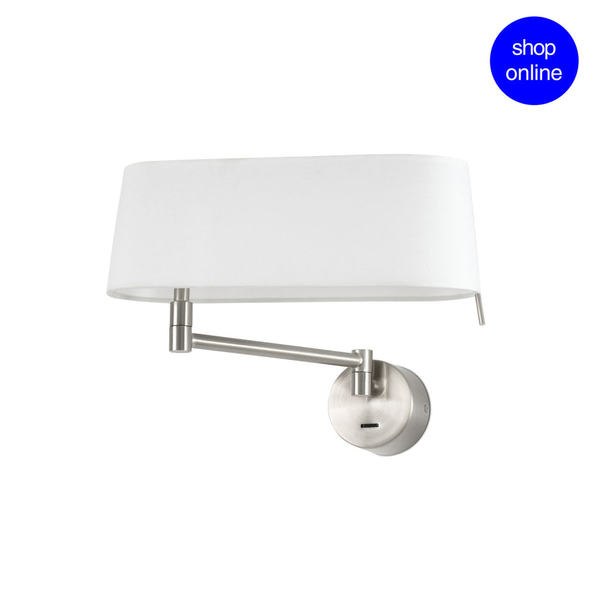 Faro DESLIZ Nickel wall lamp 28480