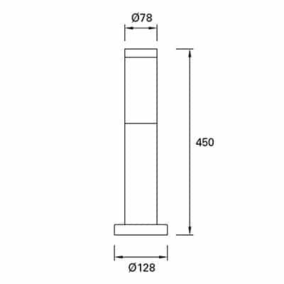 Forlight KORAL PX-0099-INO Sobremuro Koral acero inox