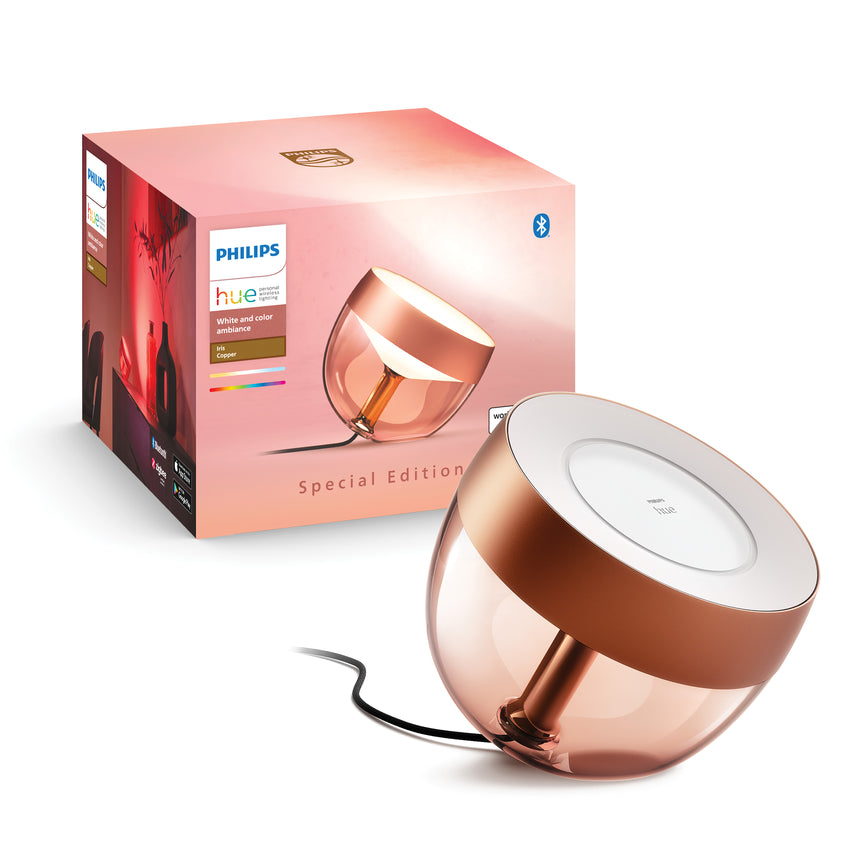 Philips Hue White and Color Ambiance Lámpara de mesa Iris cobre RGBW 8W 871951441158600 570lm