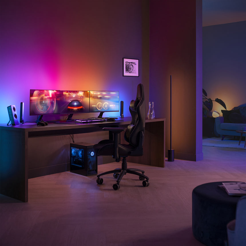 Philips Hue White and Color Ambiance Tira LED Play Gradient transparente RGBW 24W