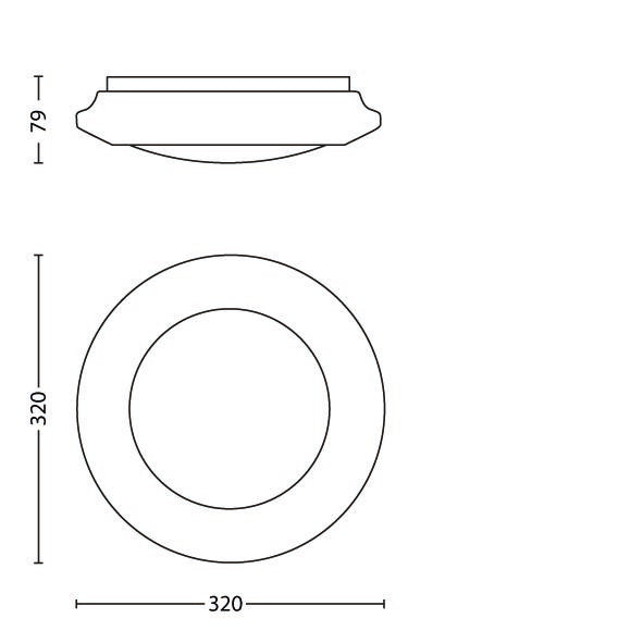 Philips PLAFON LED CINNABAR BLANC 17W CALID MA33362/3116 - imagen 3