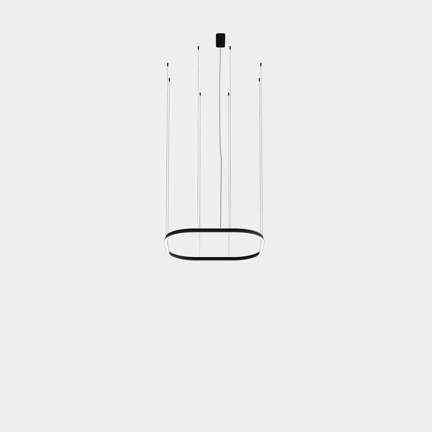 Lámpara de techo colgante LedsC4 Geometric Square Recessed 1000x1000mm grande QS5Z-00X9AZRUEF