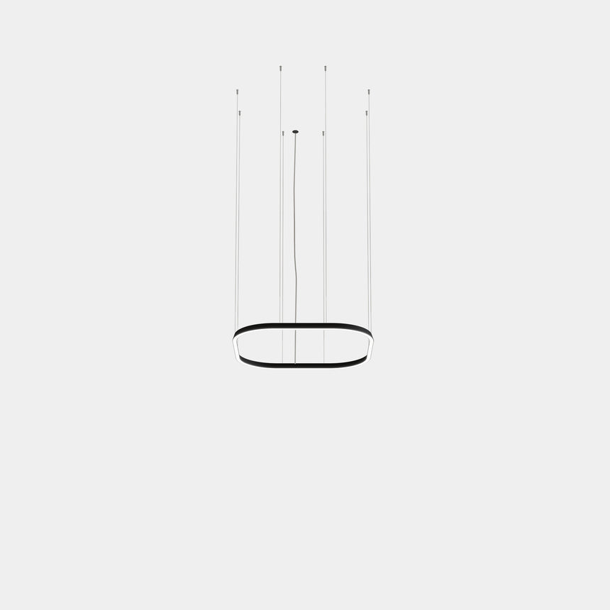 Lámpara de techo colgante LedsC4 Geometric Square Mini 1000x1000mm grande LED QS6Z-00X9AZRUEF