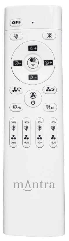 Mantra Nepal Mini Ventilador Plafón LED blanco 7801