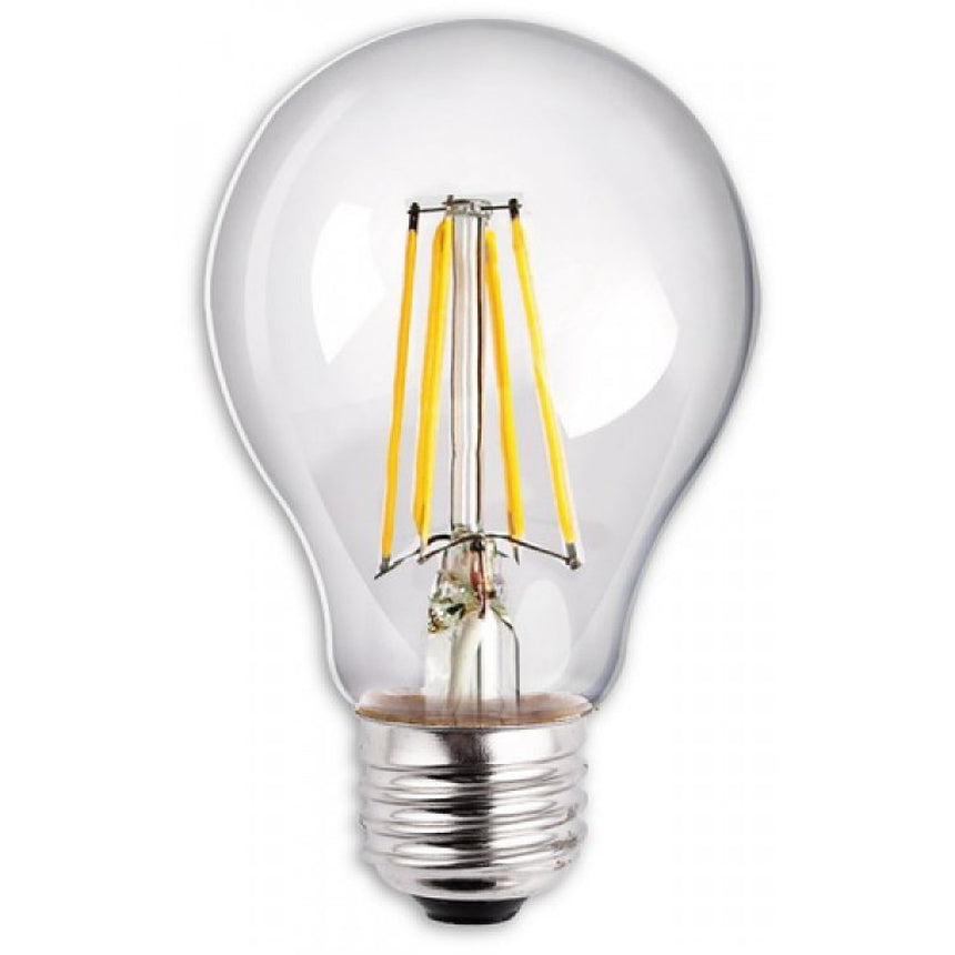 Bombilla LED E27 7W 2700K cálida 800lm transparente R09131