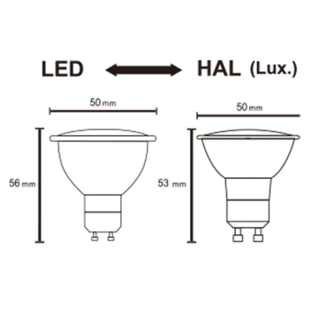 Mantra Bombillas Gu10 LED GU10 7W 4000K 570lm DIM blanco R09259