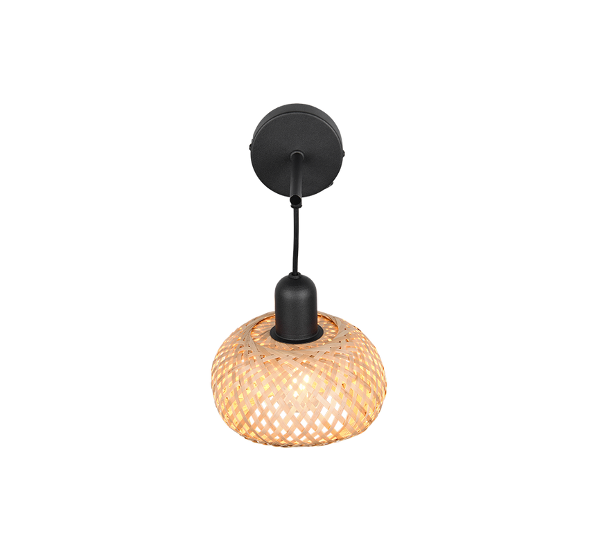Aplique de pared Trio Leonie LED negro mate 2700K 30,5cm R21871736