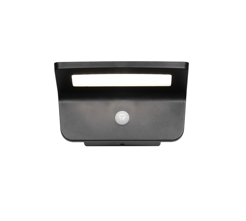 Aplique de exterior Trio Atico LED negro mate solar 4000K IP44 R24696132