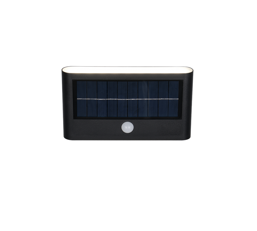 Aplique de exterior Trio Ramos LED negro mate solar 4000K IP44 R24746232