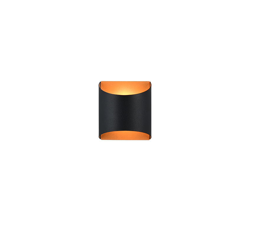 Aplique de pared Trio Samdel LED negro y dorado 3000K R26721080
