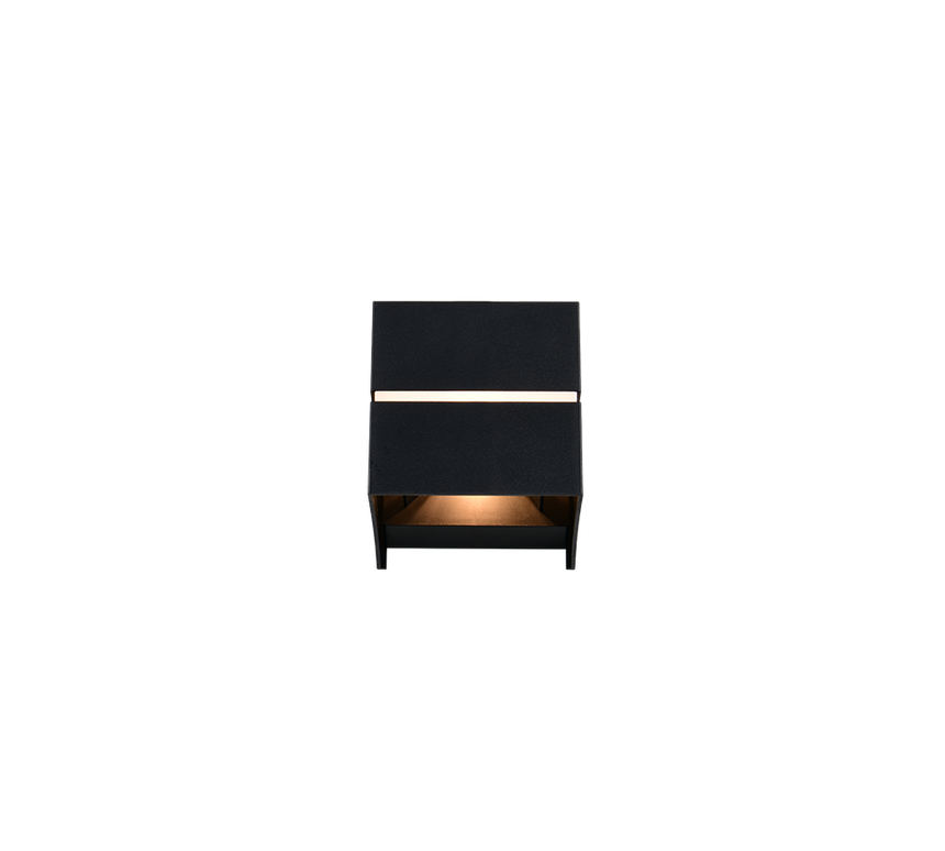 Aplique de exterior Trio Logrono LED negro mate 3000K IP44 R26751632
