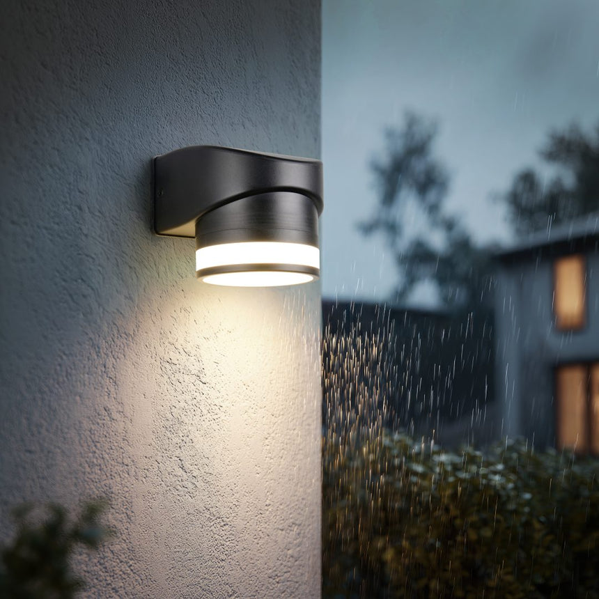 Aplique de exterior Trio Cusco LED negro mate 4000K IP44 R26961632