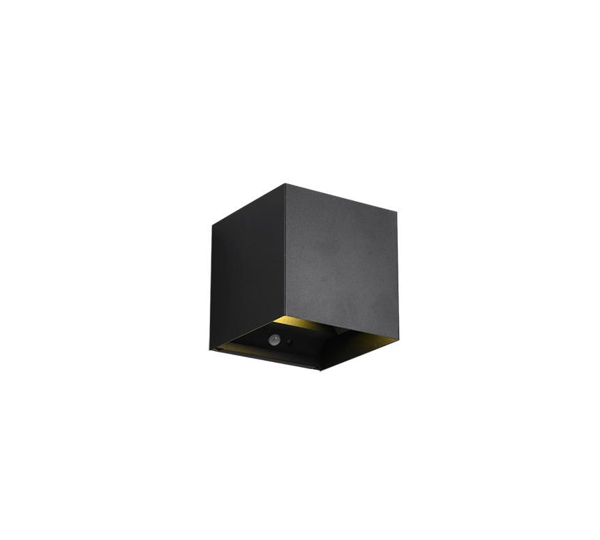 Aplique de exterior Trio Talent LED portátil 2 luces negro mate 3000K con sensor IP44 R27759132