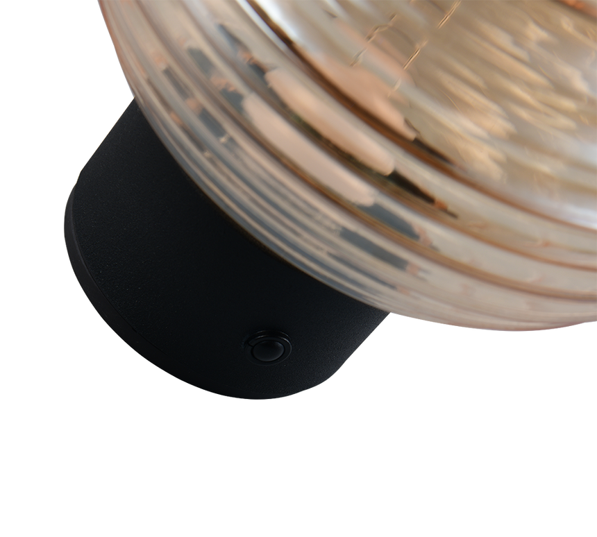 Aplique de pared Trio Earl LED negro mate táctil 3000K R27771113