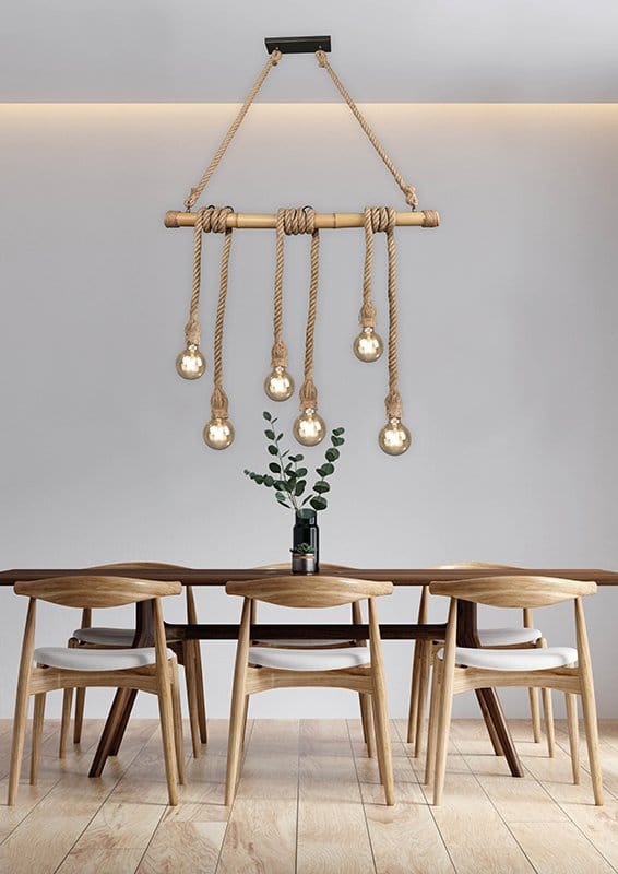 Trio Wilma Brown Bamboo Pendant Lamp R30130626