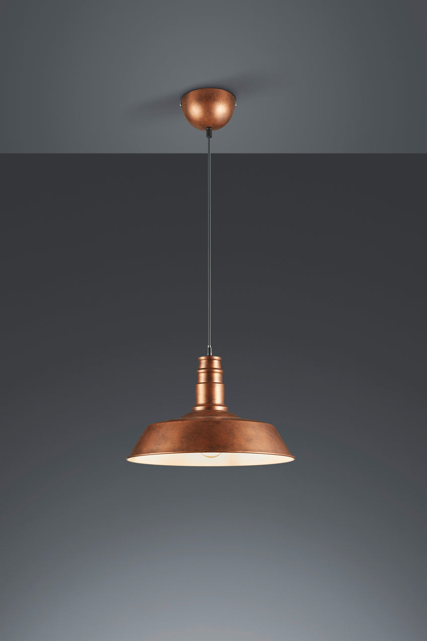 Trio Will Lámpara colgante de metal cobre antiguo R30421062