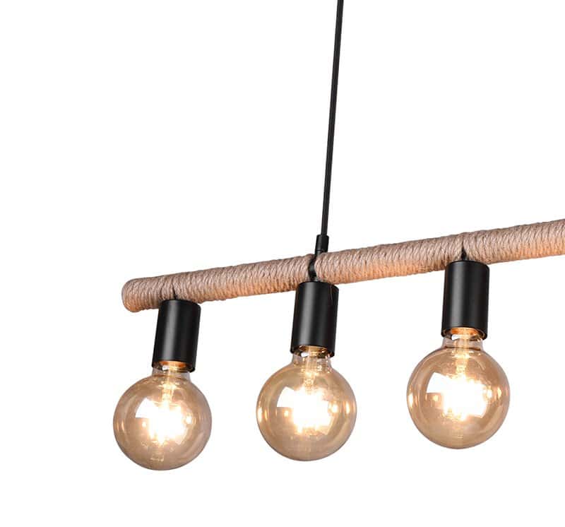 Trio Einar Lámpara colgante de metal negro mate R30605032