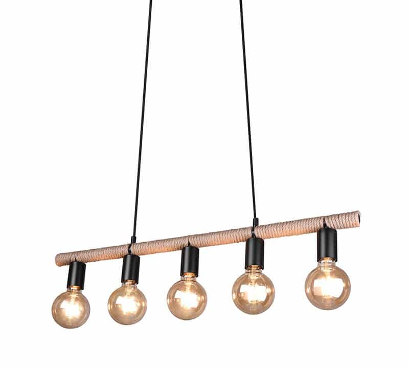 Trio Einar Lámpara colgante de metal negro mate R30605032