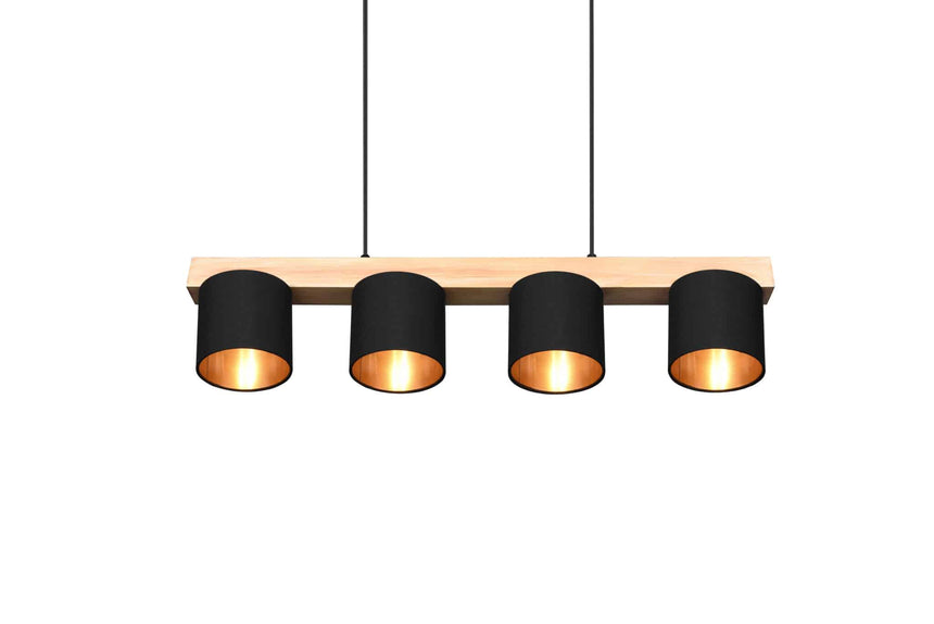 Trio Cameron Lámpara colgante de madera acabado natural R30654002