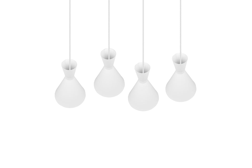 Trio Enzo Lámpara colgante de metal estera blanca R30784031