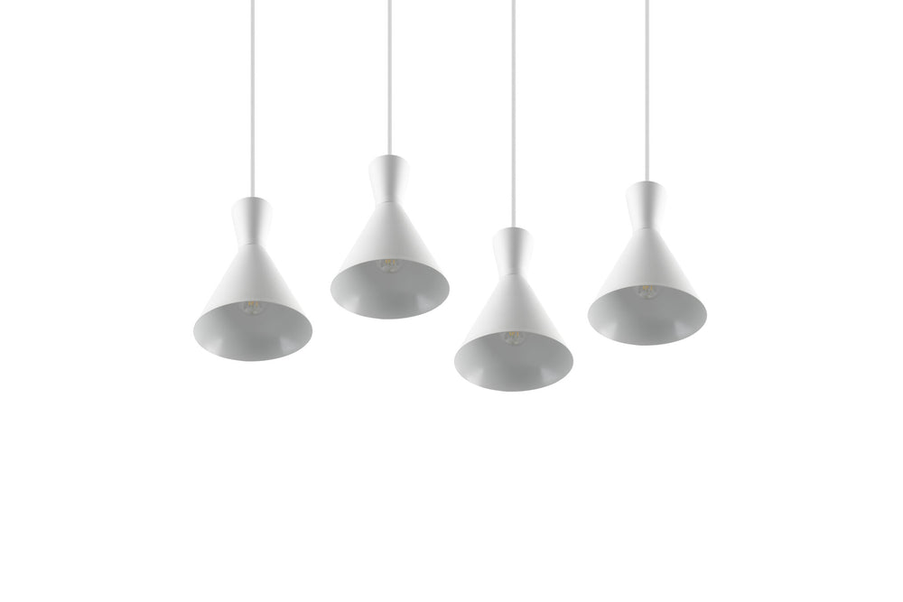 Trio Enzo Lámpara colgante de metal estera blanca R30784031