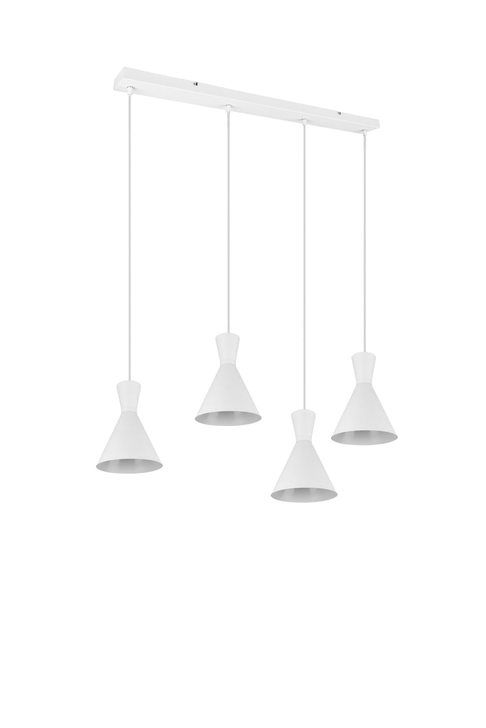 Trio Enzo Lámpara colgante de metal estera blanca R30784031