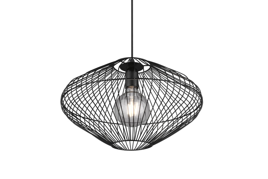 Trio Cobain Black Mat Metal Pendant Lamp R30831032