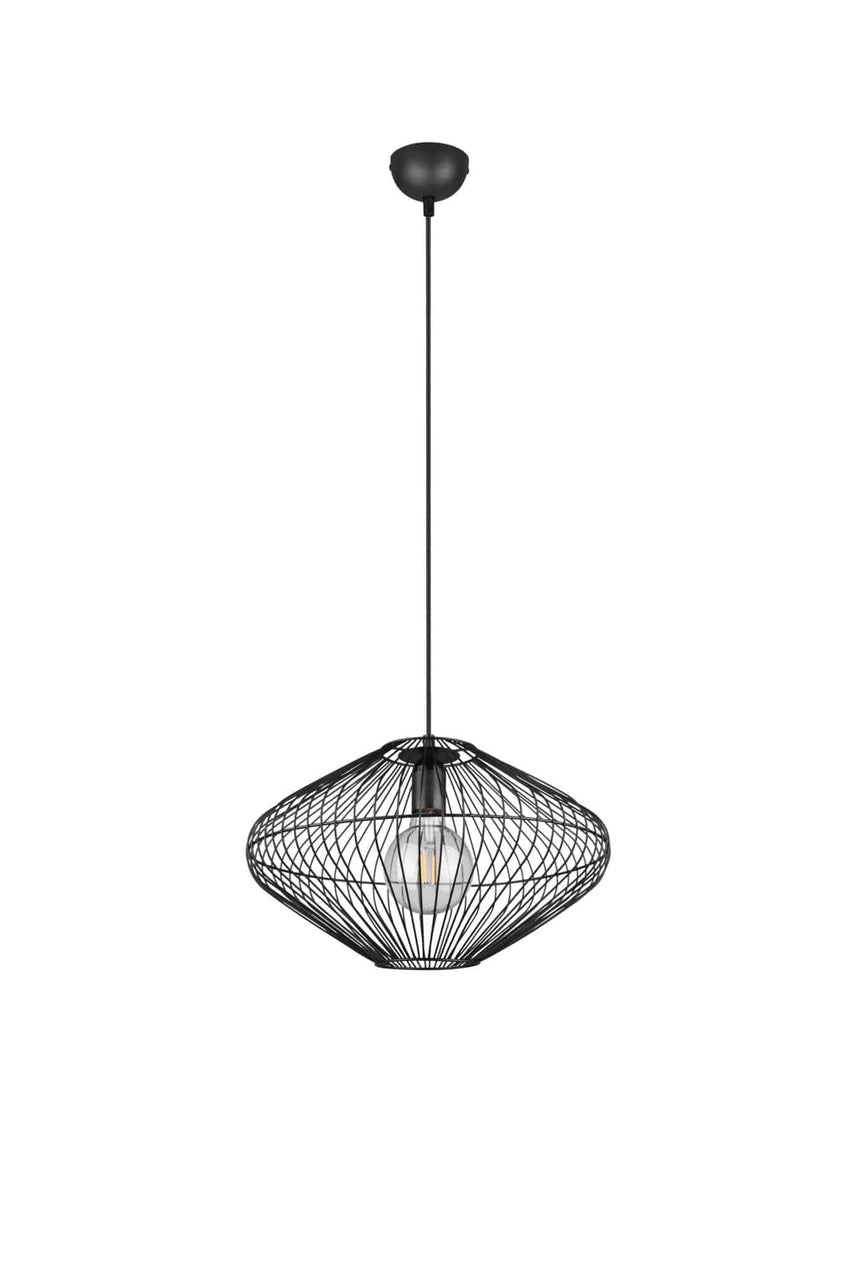 Trio Cobain Black Mat Metal Pendant Lamp R30831032
