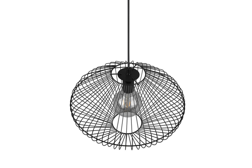 Trio Cobain Black Mat Metal Pendant Lamp R30831032