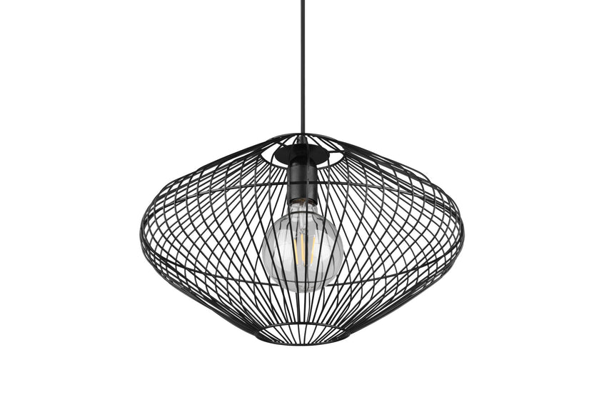 Trio Cobain Black Mat Metal Pendant Lamp R30831032