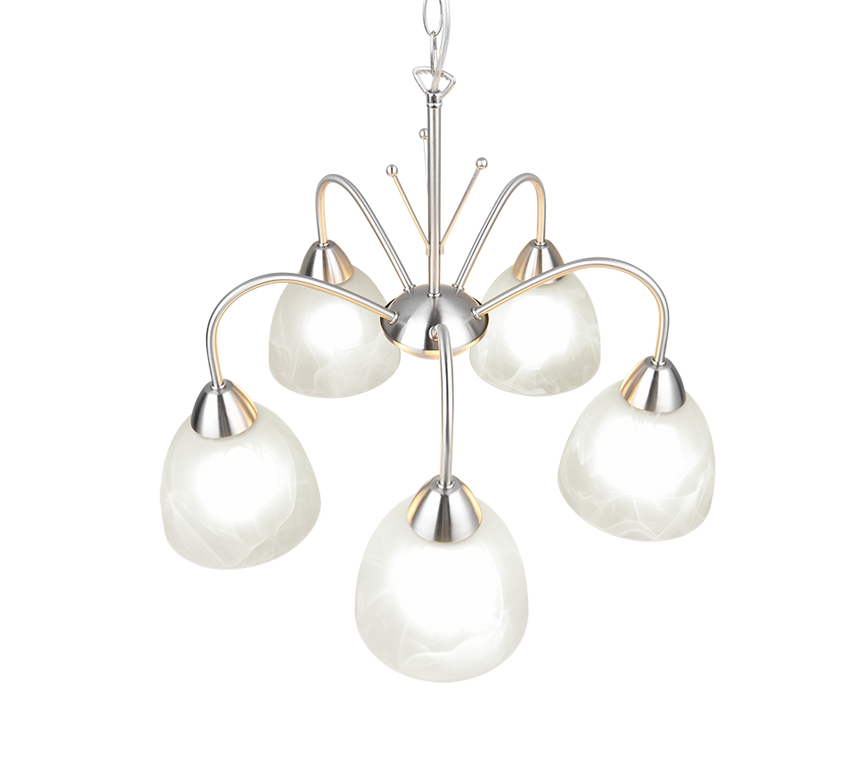 Lámpara de techo colgante Trio Dobby LED níquel mate 3000K 150cm R31055007