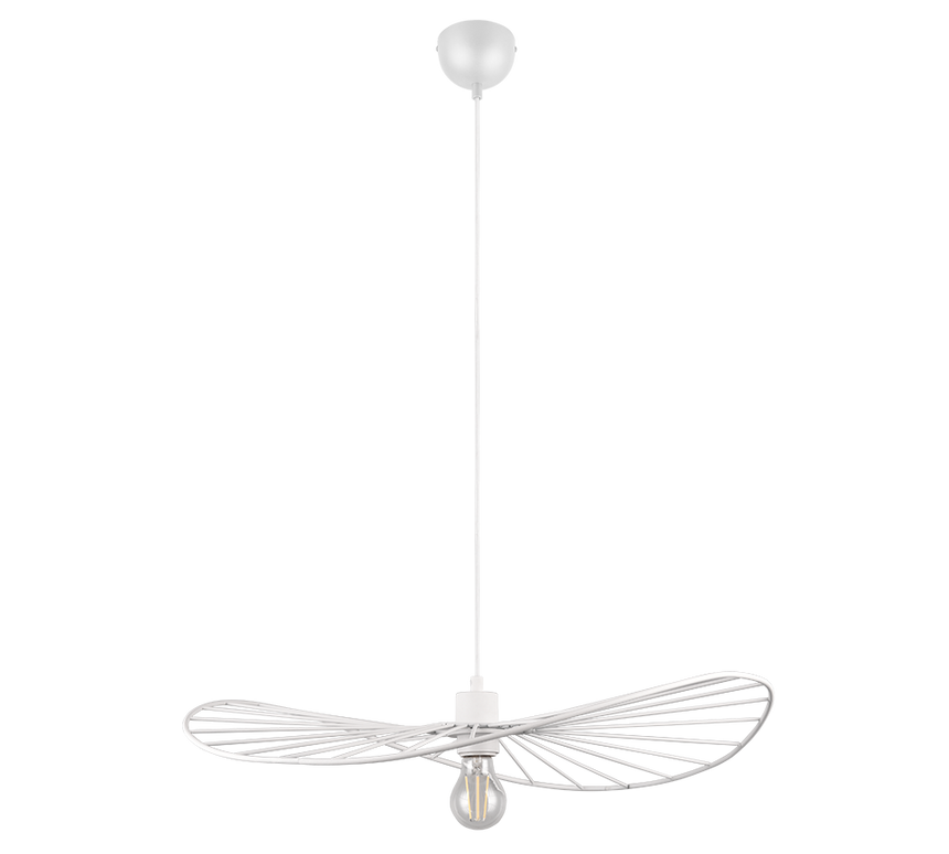Lámpara de techo colgante Trio Chapeau LED blanco mate 2700K 150cm R31451031