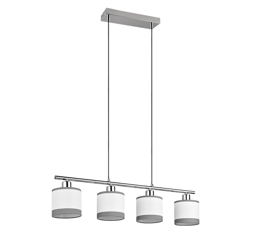 Lámpara de techo colgante Trio Davos LED cromo 2700K 150cm R31554006