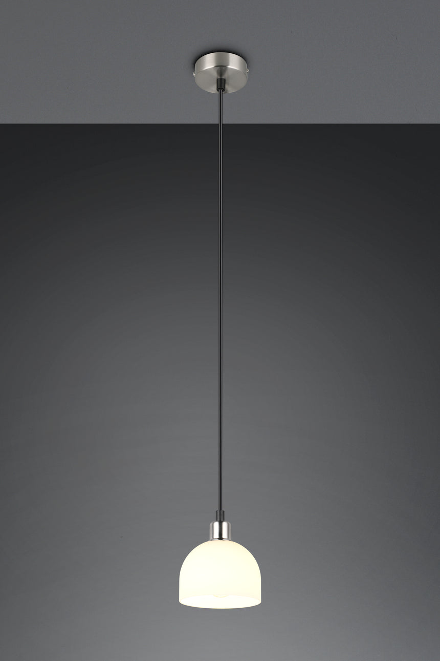 Lámpara de techo colgante Trio Molly LED níquel mate 3000K 150cm R31861007