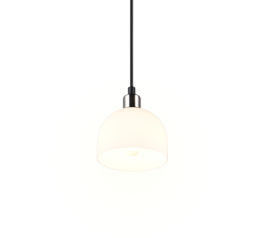 Lámpara de techo colgante Trio Molly LED níquel mate 3000K 150cm R31861007