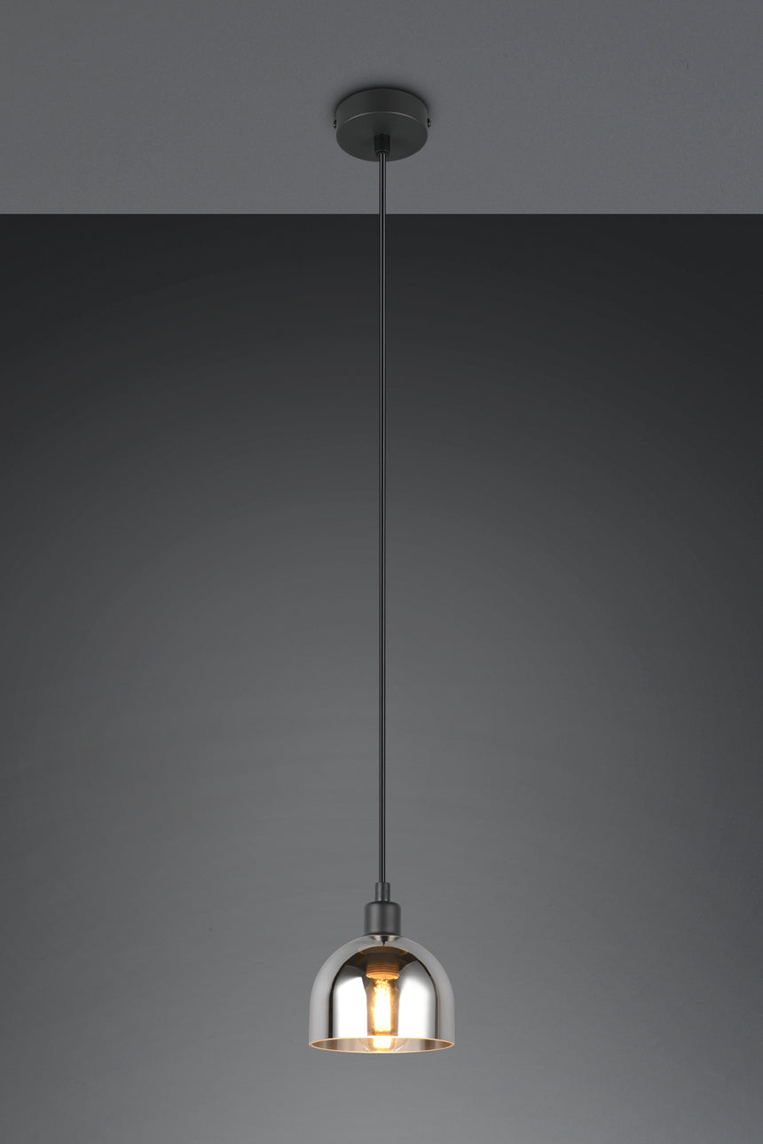 Lámpara de techo colgante Trio Molly LED negro mate 2700K 150cm R31861032