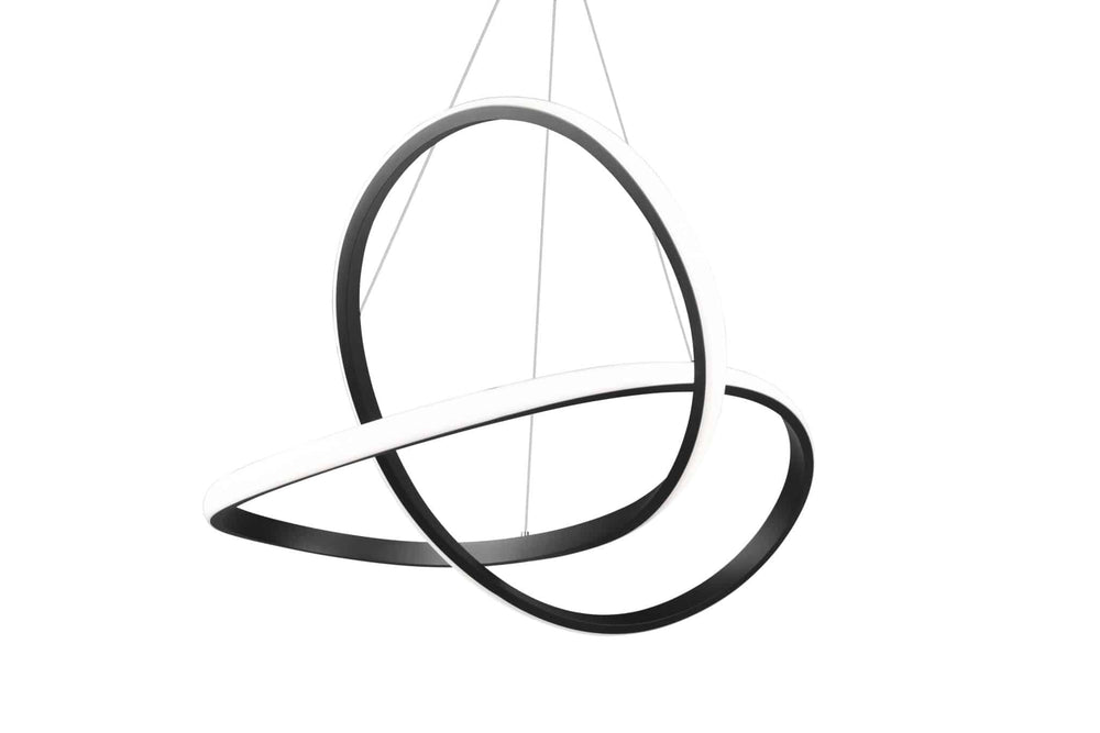 Trio Course Lámpara colgante LED de metal estera negra R32051432