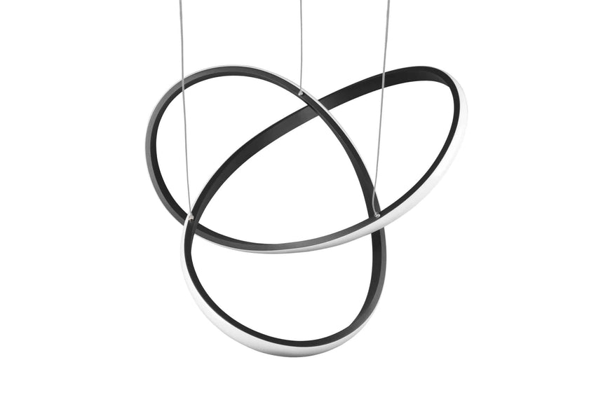 Trio Course Lámpara colgante LED de metal estera negra R32051432